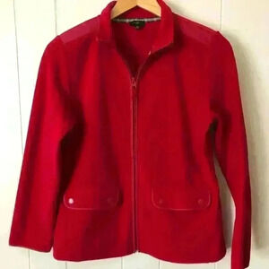 Talbots Fleese Zip Up Quilted Jacket Size Sp